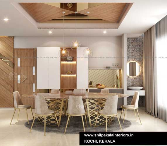 dining room designs - home interior designers in kochi,kerala